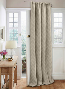 Nolan Quilted Thermal Eyelet Door Curtain - 46" x 84" (2 Colours)