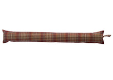 Load image into Gallery viewer, Red Check Upholstery Fabric Draught Excluder (4 Sizes)