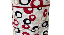 Load image into Gallery viewer, 100% Cotton Bib Apron with Pocket Red Black &amp; Beige Circles (60cm x 80cm)