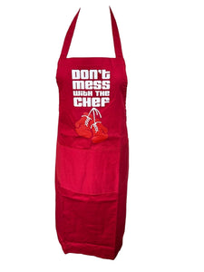 Novelty “Don’t mess with the Chef” Bib Apron (4 Colours)