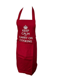 Novelty "Keep Calm and Carry On Cooking" Bib Apron (3 Colours)