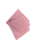 Load image into Gallery viewer, Pack of 10 Gingham Check 100% Cotton Napkins 36cm x 36cm (Red or Blue)