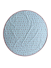 Load image into Gallery viewer, Floral &amp; Gingham Round Tablecloth 54” with One Pack of Napkins (Red or Blue)