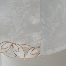 Load image into Gallery viewer, Macrame Arm Caps &amp; Chair Backs with Embroidered Flower Detail &amp; Leaf Style Trim