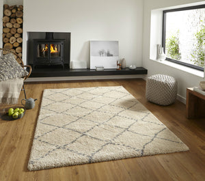 Royal Nomadic Two Tone Diamond Design Rug (Various Sizes & Colours)