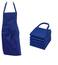 Load image into Gallery viewer, Royal Blue Polycotton Bib Apron 28" x 32" (Pack of 1, 5 or 10)