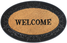 Load image into Gallery viewer, Hardwearing Coir Welcome Mat with Rubber Frame 75cm x 45cm (2 Shapes)