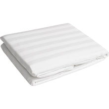 Load image into Gallery viewer, Luxury White Stripe Fitted Bottom Sheet 200 Thread Count Bed Linen (Various Sizes)