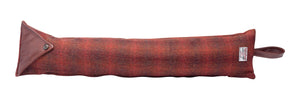 Harris Tweed Draught Excluder with Leather Detail