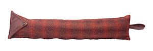 Harris Tweed Draught Excluder with Leather Detail