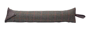 Harris Tweed Draught Excluder with Leather Detail
