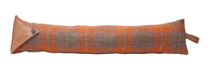 Harris Tweed Double Sided Draught Excluder with Leather Detail (Various Designs)