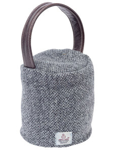 Harris Tweed 100% Pure New Wool Doorstop Cover with Leather Handle