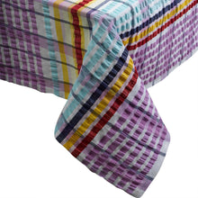 Load image into Gallery viewer, Seersucker 100% Cotton Bright Tablecloths (Various Colours &amp; Sizes)