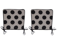 Load image into Gallery viewer, Set of Polka Dot Square Seat Pads 14.5&quot; x 14.5&quot; (2 Colours)