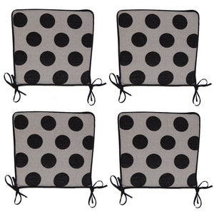 Set of Polka Dot Square Seat Pads 14.5" x 14.5" (2 Colours)