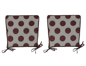 Set of Polka Dot Square Seat Pads 14.5" x 14.5" (2 Colours)