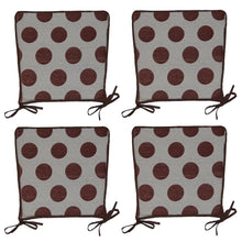 Load image into Gallery viewer, Set of Polka Dot Square Seat Pads 14.5&quot; x 14.5&quot; (2 Colours)