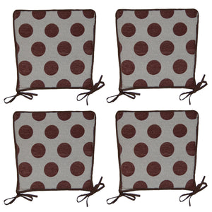Set of Polka Dot Square Seat Pads 14.5" x 14.5" (2 Colours)