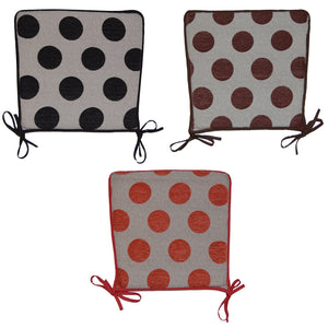 Polka Dot Square Seat Pads 14.5" x 14.5" (3 Colours)