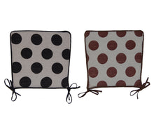 Load image into Gallery viewer, Set of Polka Dot Square Seat Pads 14.5" x 14.5" (2 Colours)
