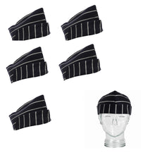Load image into Gallery viewer, Professional Cotton Catering Skull Caps Striped Chef Hats