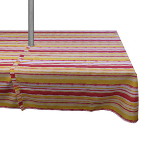 Striped Tablecloth with Zip & Parasol Hole (Blue or Red)