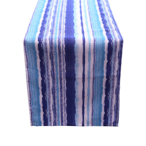 Striped Table Runner with Zip & Parasol Hole (14" x 72")