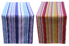 Load image into Gallery viewer, Striped Table Runner with Zip &amp; Parasol Hole (14&quot; x 72&quot;)