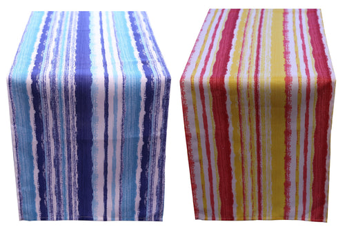 Striped Table Runner with Zip & Parasol Hole (14