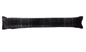 Silver/Grey Check Velvet Draught Excluder (4 Sizes)