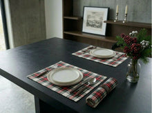 Load image into Gallery viewer, Pack of 4 Made To Order Tartan Placemats 16” x 13” (Various Colours)