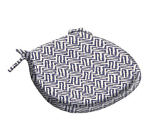 Load image into Gallery viewer, Blue Geometric Outdoor Water Resistant Seat Pad or Cushion