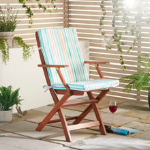 Load image into Gallery viewer, Striped Outdoor Water Resistant Seat Pad or Cushion