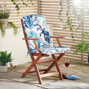 Tropical Leaf Design Outdoor Water Resistant Seat Pad, Cushion or Cover