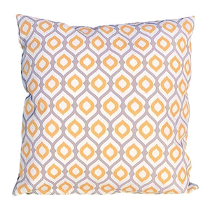 Yellow Abstract Pattern Outdoor Water Resistant Seat Pad or Cushion