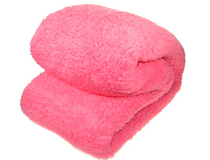 Super Soft Teddy Fleece Blanket - 130cm x 180cm (Various Colours)