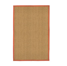Load image into Gallery viewer, Natural Herringbone Weave Coir Rug or Runner with Coloured Border (7 Colours)