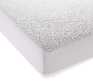 Mattress Protector Terry Towelling Waterproof Fitted (White)