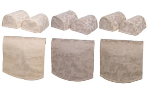 Decorative Pair of Cotton Damask Arm Caps or Chair Back (3 Colours)