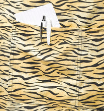 Load image into Gallery viewer, Tiger Print Bib Apron with Pocket &amp; Adjustable Ties (28&quot; x 36&quot;)