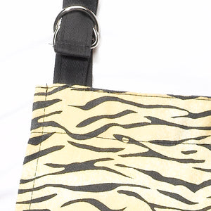 Tiger Print Bib Apron & Gauntlet or Double Oven Glove Set