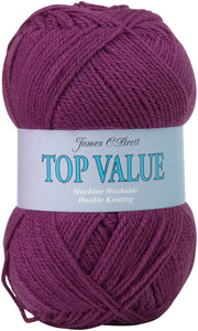 James Brett Top Value DK Double Knitting Yarn 100g Ball (Various Shades)
