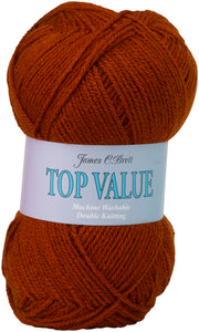 James Brett Top Value DK Double Knitting Yarn 100g Ball (Various Shades)