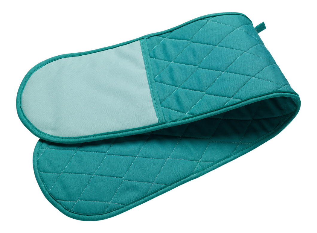 Plain Quilted Cotton Double Oven Glove with Contrast Hand (6 Colours)