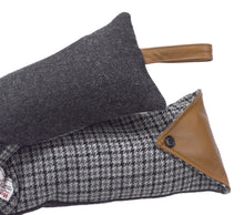 Load image into Gallery viewer, Harris Tweed Double Sided Draught Excluder with Leather Detail (Various Designs)