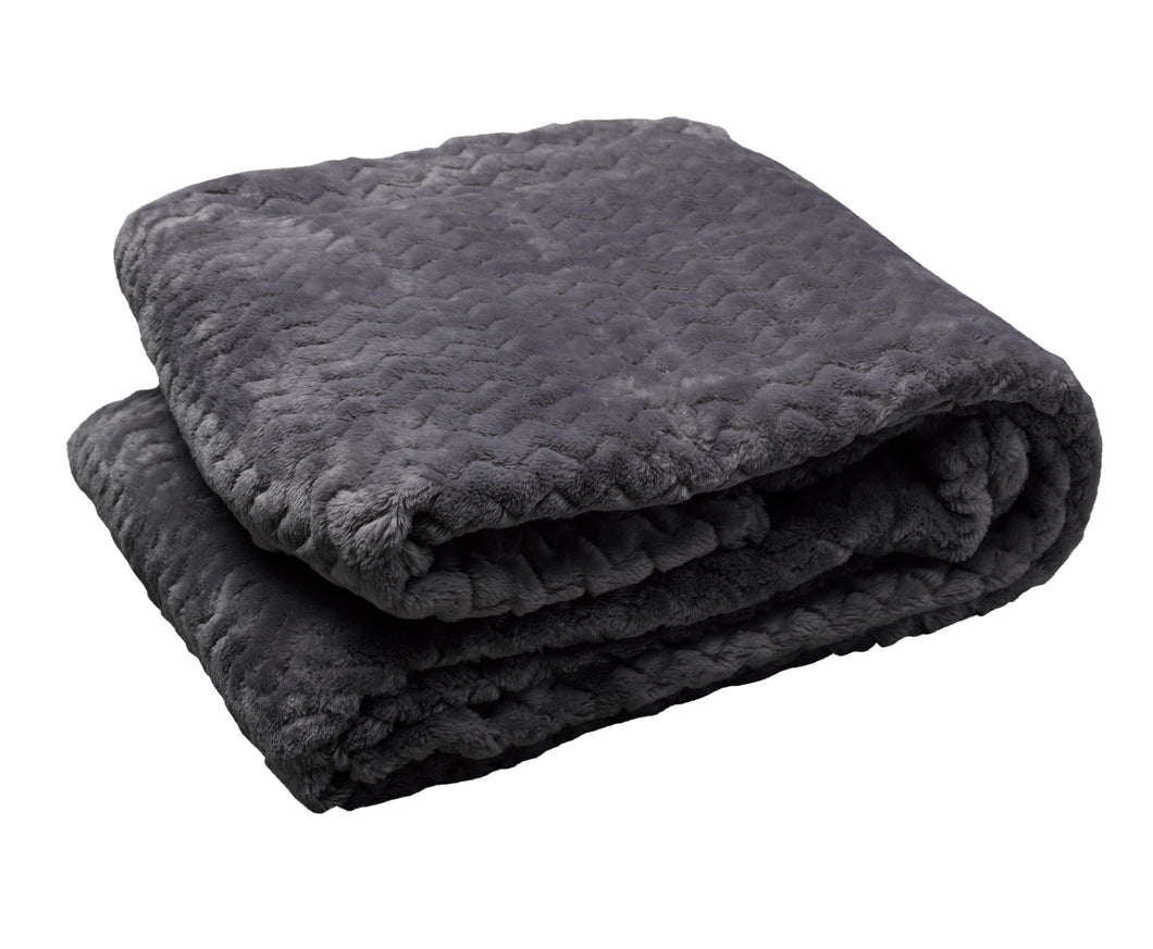 Velosso Moda Soft Chevron Fleece Blanket (5 Colours)