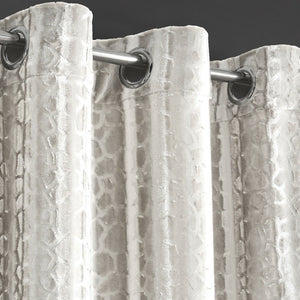 Crushed Velvet Embossed Eyelet Door Curtain (4 Colours)