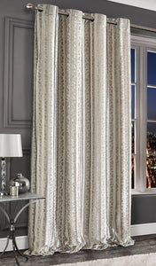 Crushed Velvet Embossed Eyelet Door Curtain (4 Colours)