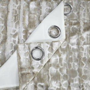 Crushed Velvet Embossed Eyelet Door Curtain (4 Colours)